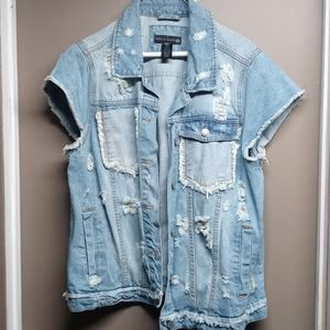 Fashion to Figure short sleeve denim jacket